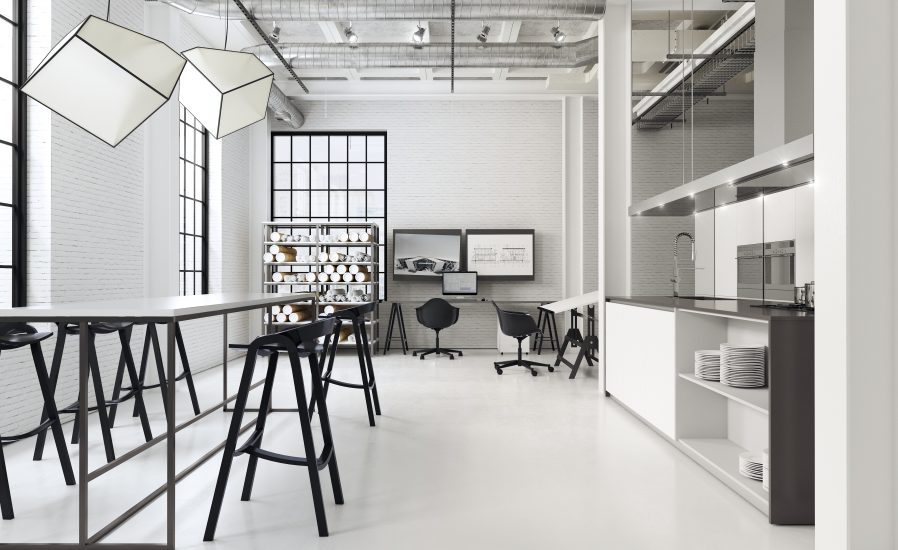 Loft,Open,Plan,Interior,With,Kitchen,,Dining,Room,And,Home