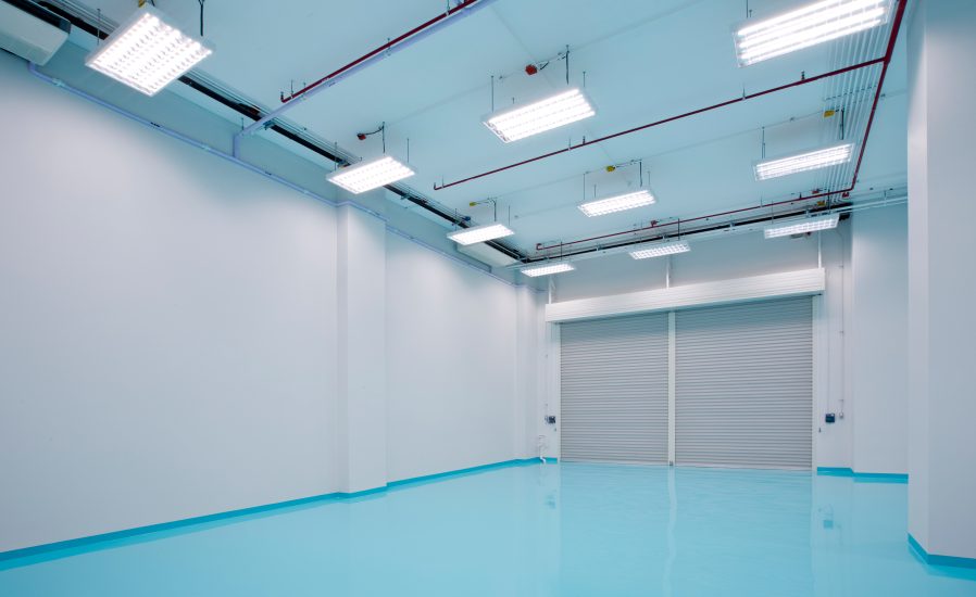 Storage,Room,With,Shutter,And,Epoxy,Floor