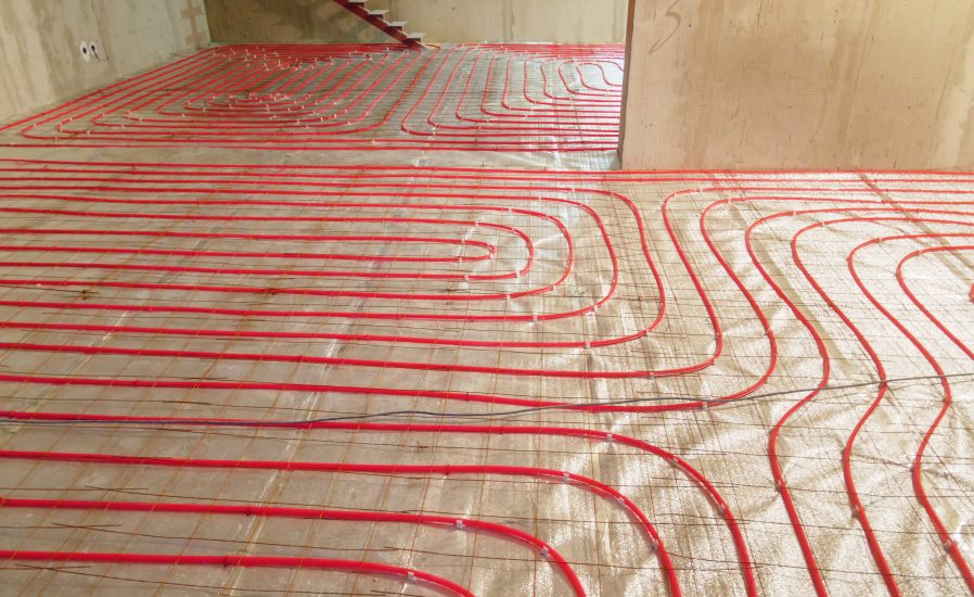 Heat Floor Instalation. Repair and building tecnology.